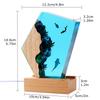 Creative Seabed World Organism Diving Exploration Nuclear Epoxy Resin Shark Turtle Desk Accessories Home Room Decor Night Light