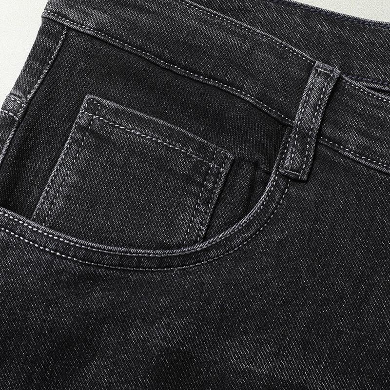 Dibinze Men's Plus Size Cotton Straight Leg Stretch Jeans