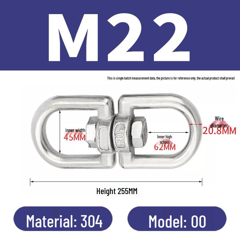 304 Edelstahl Anti-Knoten Wirbelring Achter Schnalle für Hundeleine Kette Zubehör