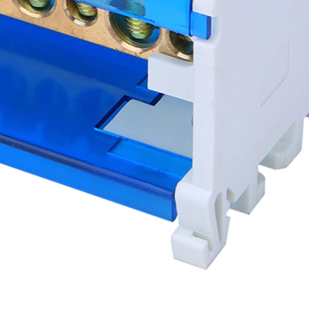 Din Rail Terminal Block Distribution Box Terminal Distribution Box Din Rail 2-Level Single Phase with Transparent Dust Cover 211