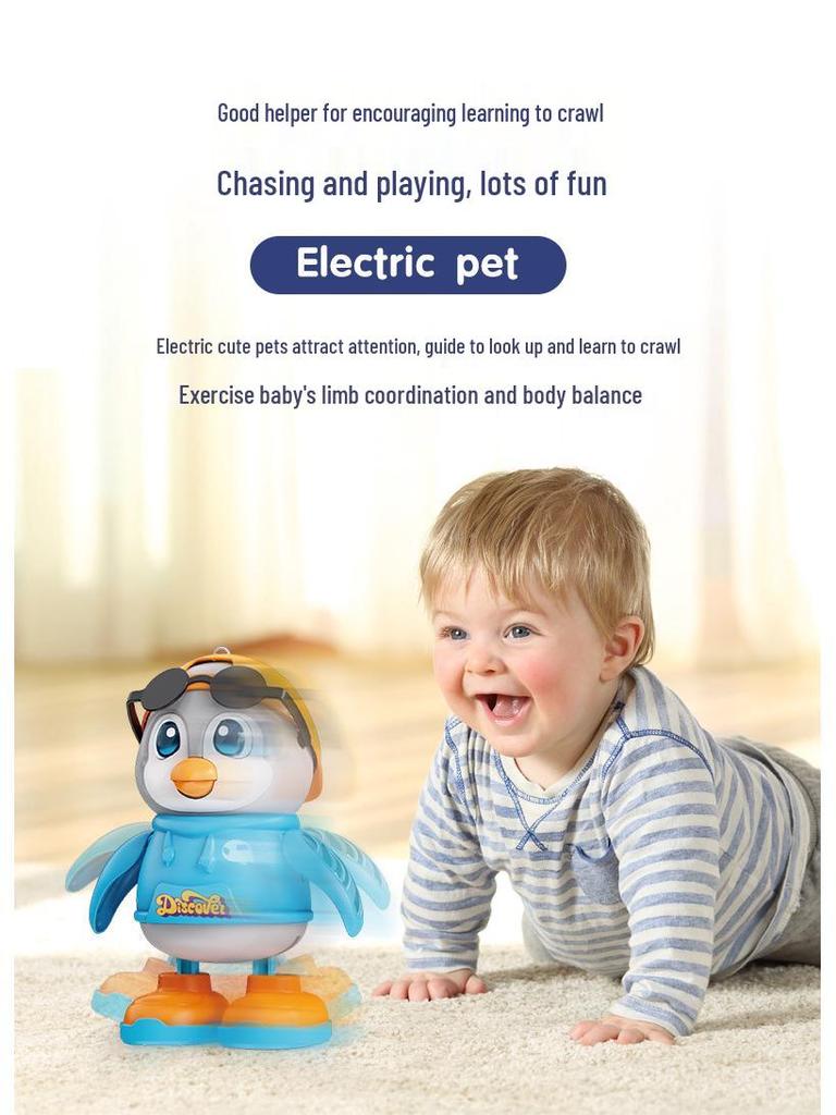 Electric Rocking Penguin Toy with Lights, Music, Singing & Dancing Functions