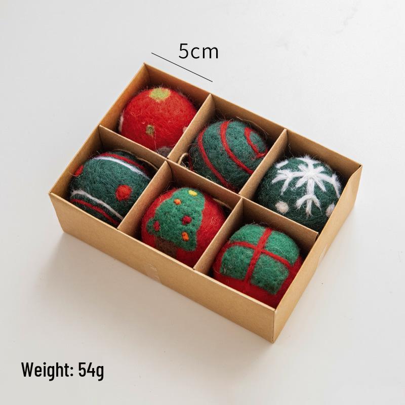 NUCHI Felt Snowflake Christmas Tree Ornament Set