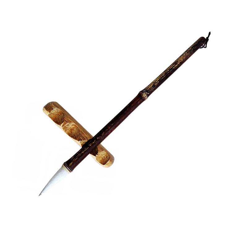 

Кисть среднего размера для скорописи в стиле Оуян Сюня - Четыре сокровища кабинета, Шерсть овцы и волка, Идеальна для живописи гонби. Sheep Hair