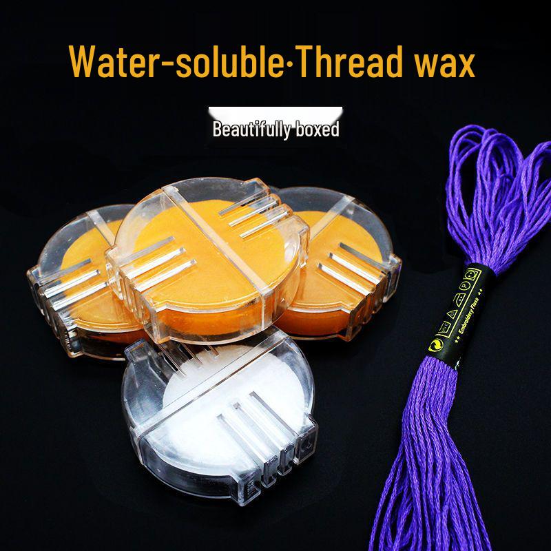 Thread Wax for Cross Stitch and Zipper Repair - Silk, Cotton, Water-Soluble Lubrication Tool