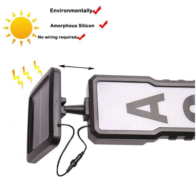Solar Address Sign Waterproof Light Up House Numbers Auto Dusk Illumination Wireless Solar Address Plaques for Yard Gate Mailbox Outdoor Entryway