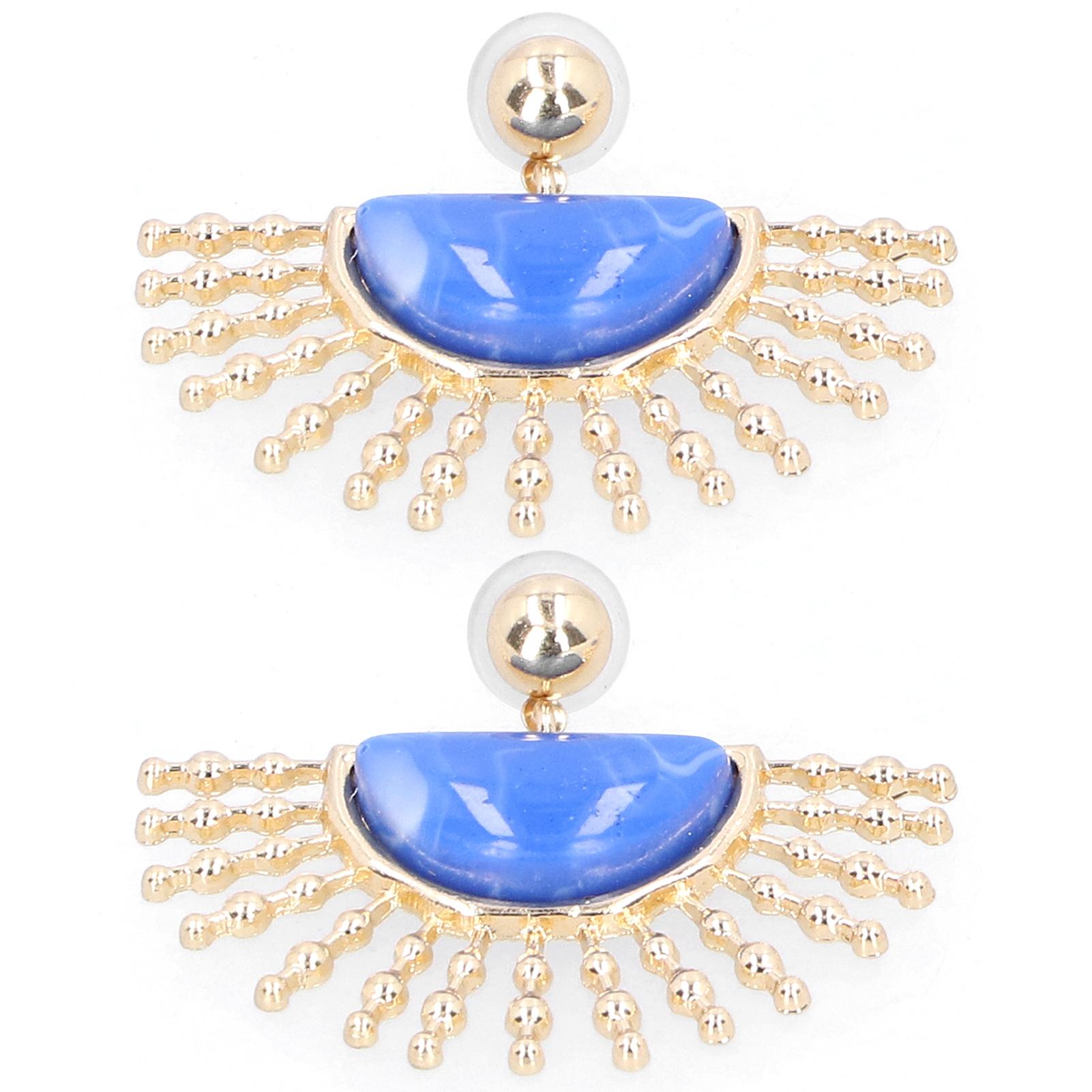 1 Pair Drop Earrings Simple Fashionable Semicircle Geometric Alloy Earrings Pendant Jewelry GiftBlue синий