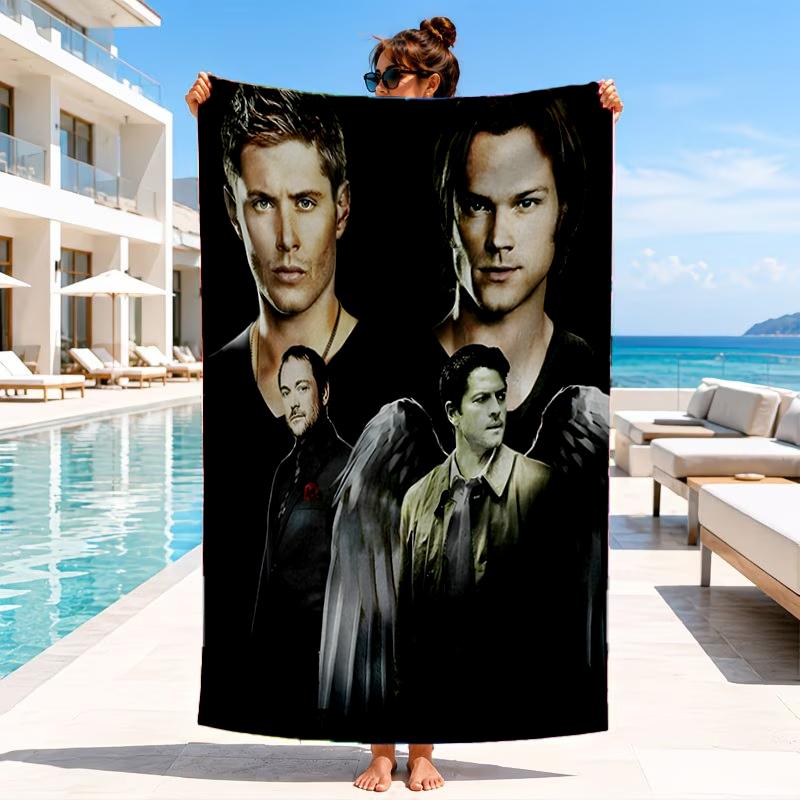 Super-natural Darkness Deliverance Beach Towel, Microfiber Beach Towel, Perfect For Pool, Beach, Travel, Home Decor Beach Party Fan gifts