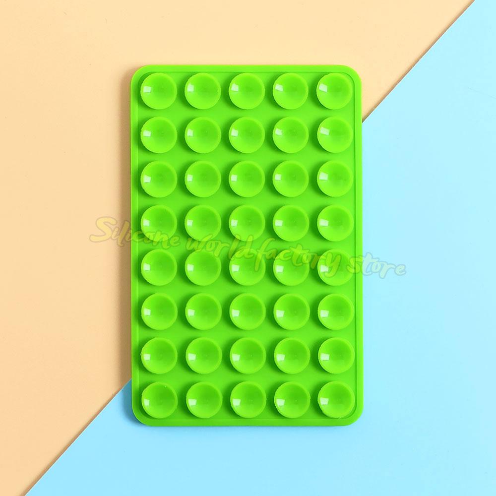Silicone World Double-sided Silicone Suction Pad For Mobile Phone Fixed Pad Suction Cup Wall Stand Square Anti-Slip Back Sticker