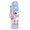 1PC Bright Pastel Unicorn Character Print 750ml Color Plastic Sports Water Bottle Leakproof Flip Straw Lid Suitable for Sports Office Home Use