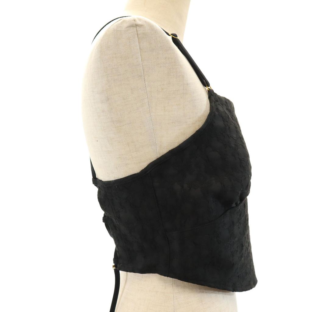 Unused Lily Brown Lace Pattern Corset Style Bustier S Black Women Used