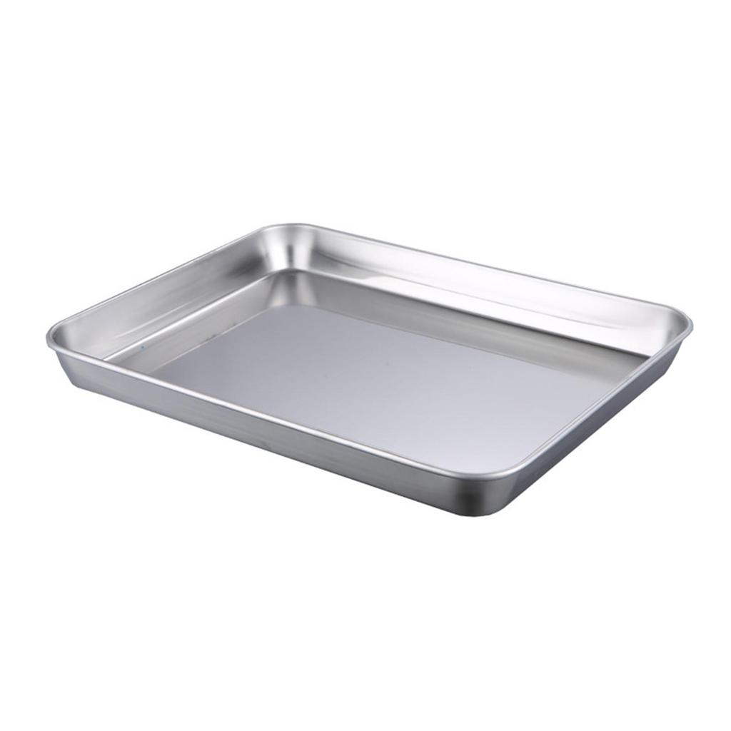 Stainless Steel Baking Tool Pastry Nonstick Easy to Clean Metal Pans Serving Platter Oven Baking Tray for Restaurant Party