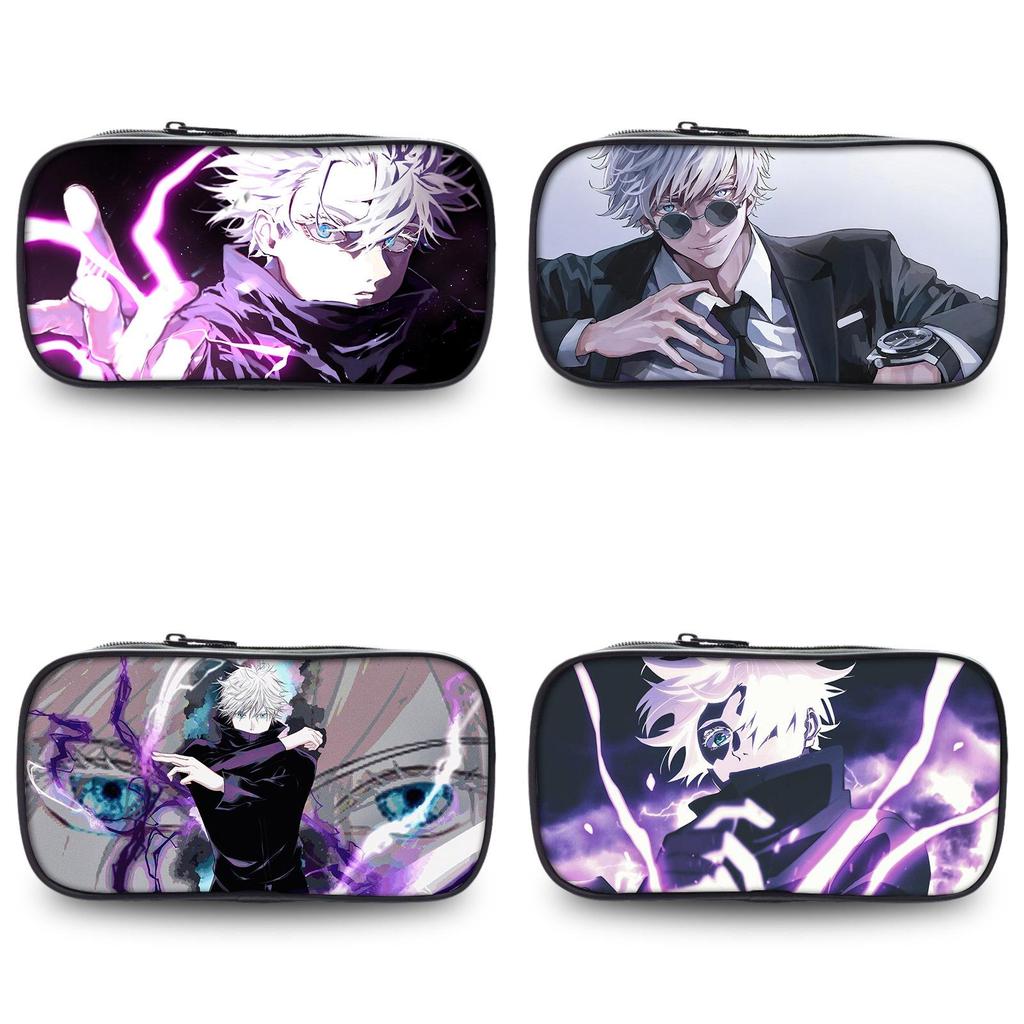 Jujutsu Kaisen Large Capacity Oxford Pencil Case Stylish Anime Print Stationery Bag