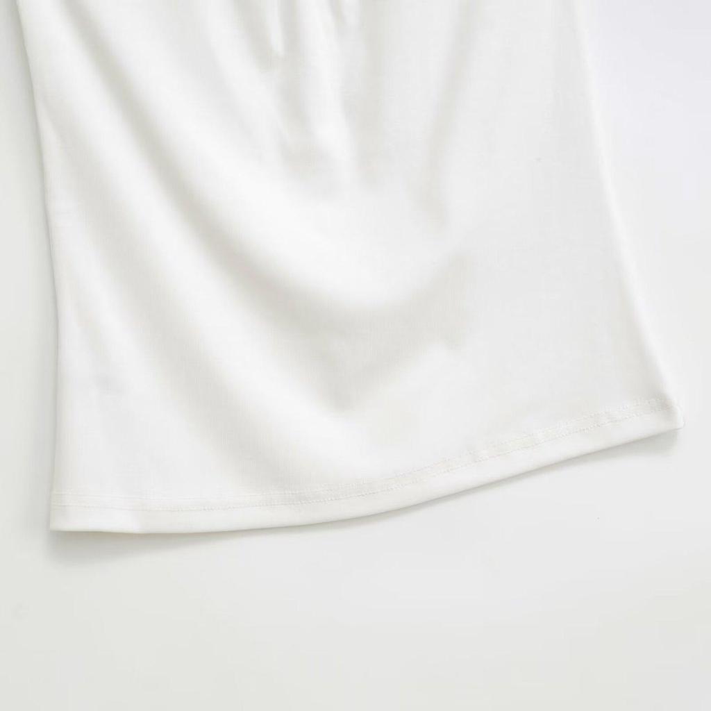 White Lace Patchwork Ballet-Style Bandeau Vest with Chest Pads - Summer Wrap Top