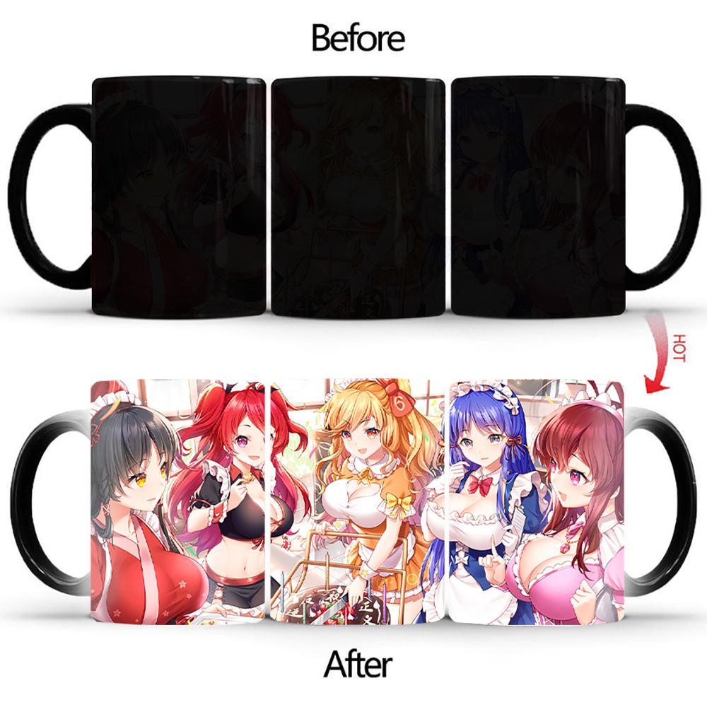 

Кружка Sexy Maid Changing Color Mug BSKT-218 Керамическая чашка Посуда для напитков Оригинальные кружки Кофейные чашки Сублимационные заготовки Персонализированные подарки Бар 301-400ml