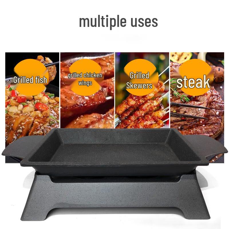 Commercial Rectangular Charcoal Fish Grill