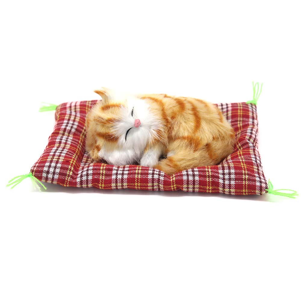 Coolayon 2-Pack Plush Cats Sleeping in Slippers, Mini Kitten Pad with Sound, Car Decoration, Kids Gift for Boys and Girls
