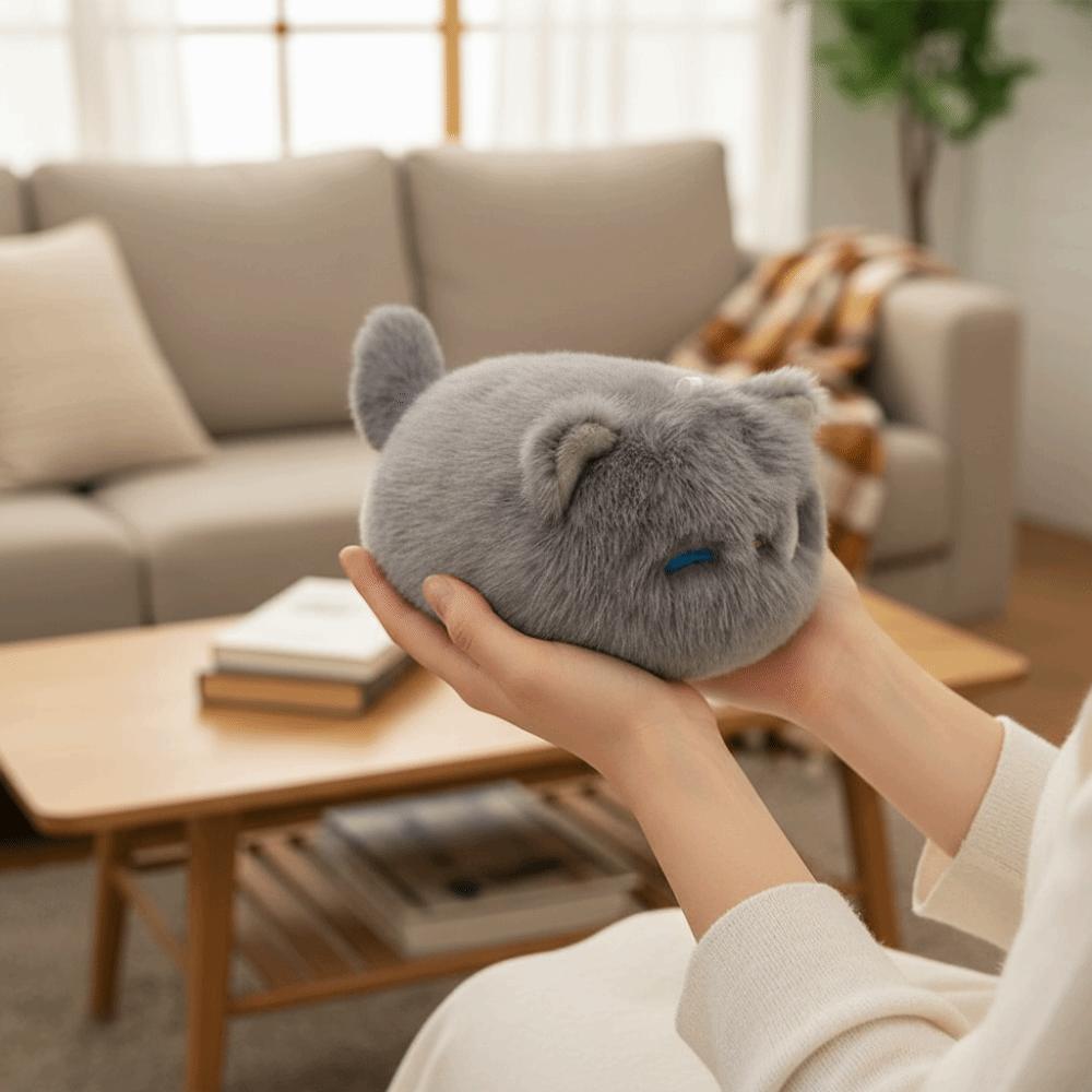 Stuffed Animals Black Cat Plush Keychain Cartoon Round Orange Cat Dolls Pendants Fluffy 16Cm Grey Cat Plush Dolls Baby Gifts