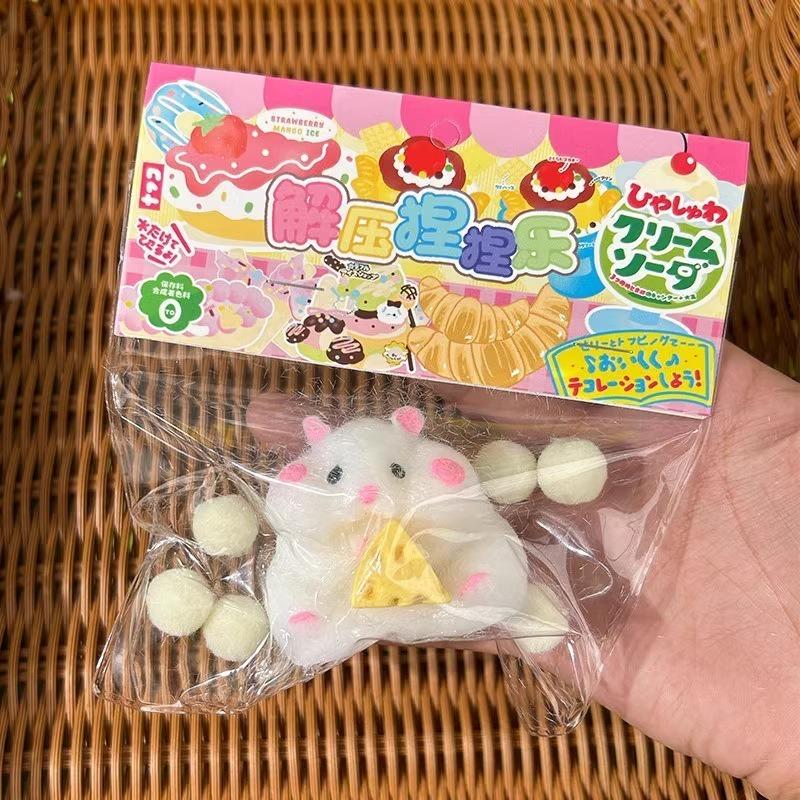 New Cartoon Hamster Squeeze Toy Pinch Squishy Hand Relax Toy Decompression Squeeze Toys Fidget Sensory Toys For Kids Adults Gift