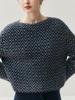 Stylish One-Shoulder Thickened Striped Cashmere Sweater - 2025 Autumn/Winter Collection