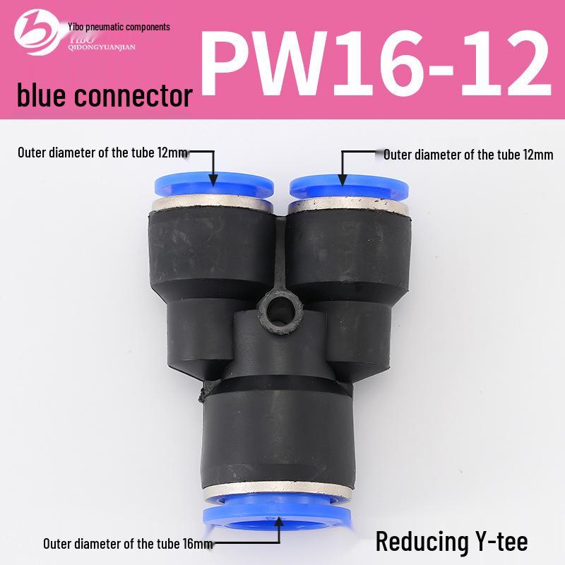Wirtschaftlicher blauer pneumatischer Schnellkuppler: Gerade, T-Stück, Vierweg, Fünfweg, Reduzierstück für PU/PE/PY/PZA/PK/PV