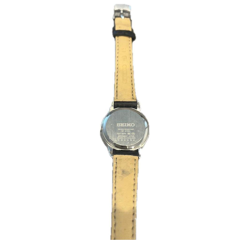 Used [Good Condition / Working Item] SEIKO SPIRIT Women's Watch Analog Quartz Black Leather Belt
