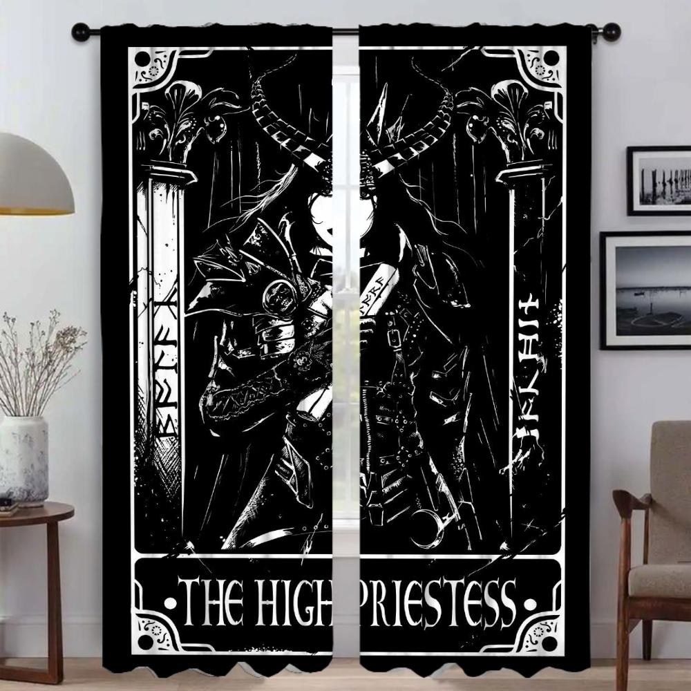 Read the Tarot Cards Elegant Room Curtains for Living Room Blackout Curtain Tulle for Bedroom Home Interior Curtains 2 Pieces