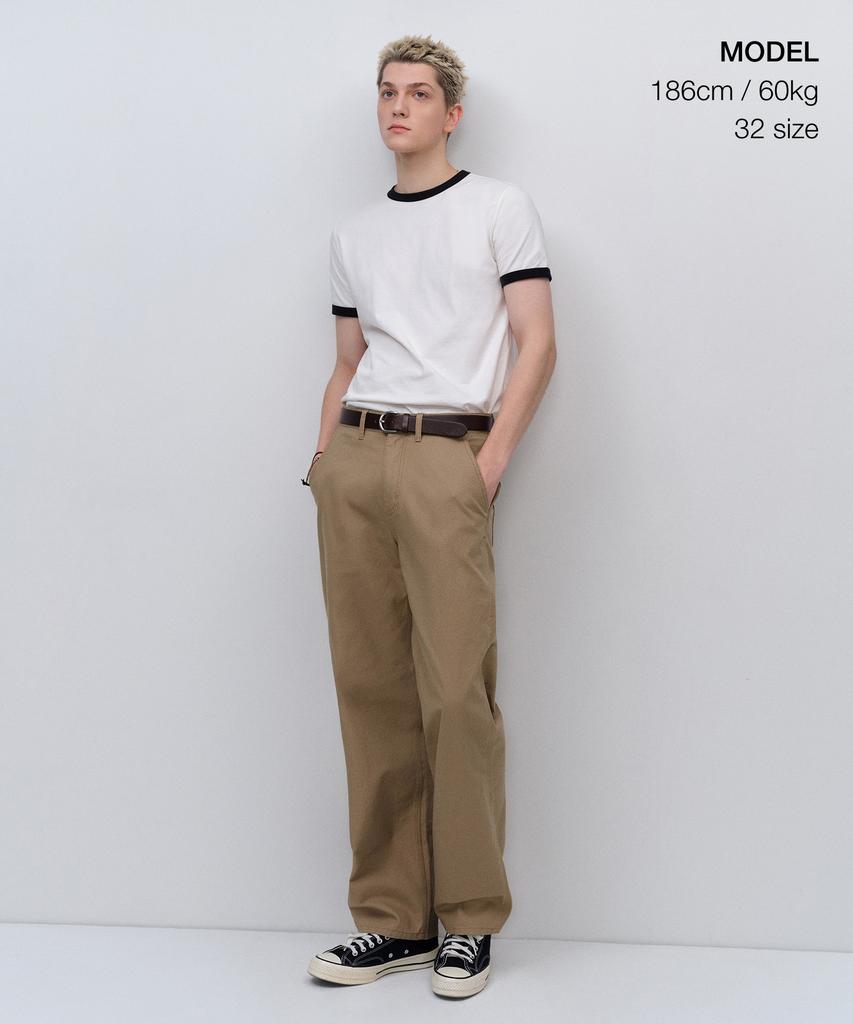 MUSINSA STANDARD Canvas Regular Fit Work Pants [Beige]