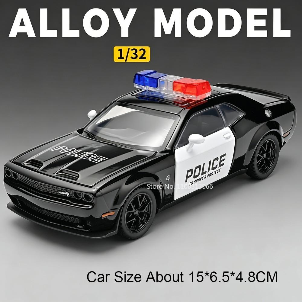 1:32 Hellcat Modell Miniatur Spielzeugautos Metall Druckguss Türen Geöffnet Simulation Innenraum Gummireifen Exquisite Polizeiauto Modelle