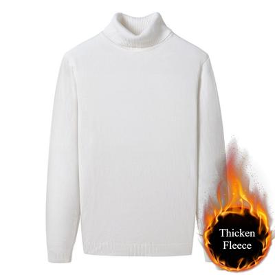 Turtleneck Sweater for Men's Autumn Winter Knitwear Long Sleeve High Neck Collar Sweater Men Clothing Pullovers