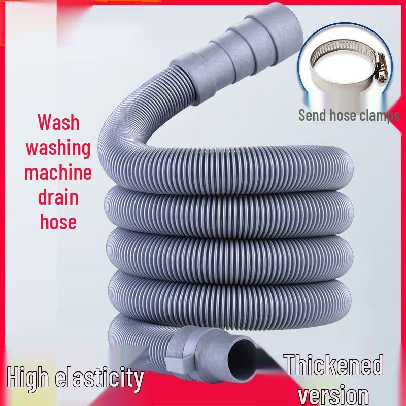 Universal Sink Drain Extension Pipe for Washing Machines and Kitchens - Fully Automatic Accessories 0.8m with Clamp