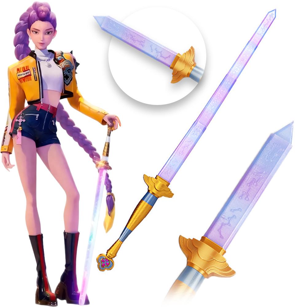 Rumi Cosplay Long Sword Demon Cartoon Hunters Roleplay Knife Props Halloween Carnival Party Disguise Costume Accessories