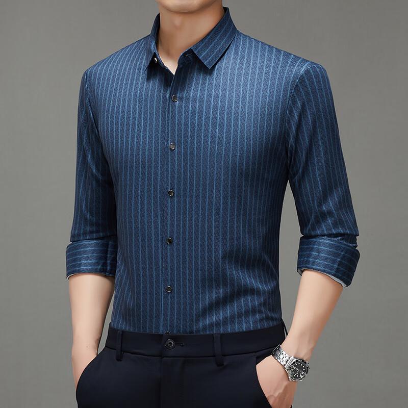 

Men s Merino Wool Blend Long Sleeve Casual Shirt 54