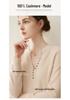 Women's Pure Cashmere Scissor Collar Knit Sweater - Autumn/Winter Loose Pullover Base Layer