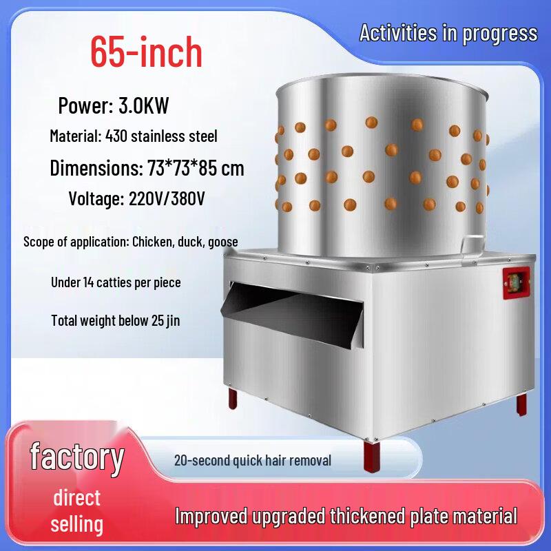 Rongyu 65 Standard Belt Automatic Poultry Plucker