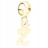 Charms Gold Plaque With Letter Initial Sign Letter Initial Z Silver 925