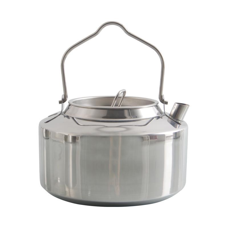 Ultralight Stainless Steel Camping Kettle - Portable Outdoor Use