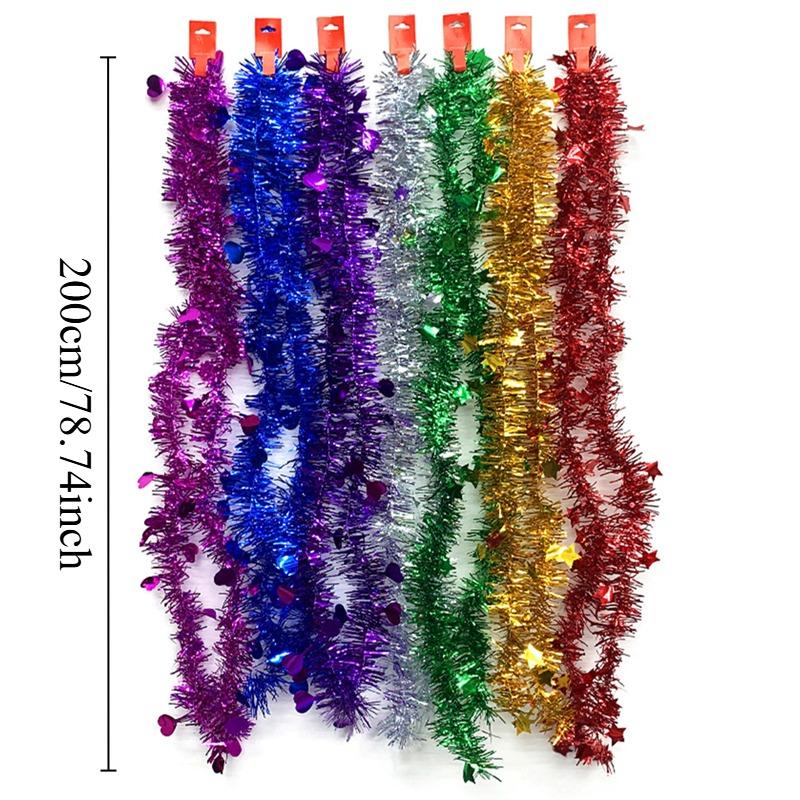 1/3/5 STK Weihnachtsbaum Girlande Home Wand Tür Dekor Dekor Band Ornamente Lametta DIY Hochzeit Neujahr Geburtstag Party Supplies