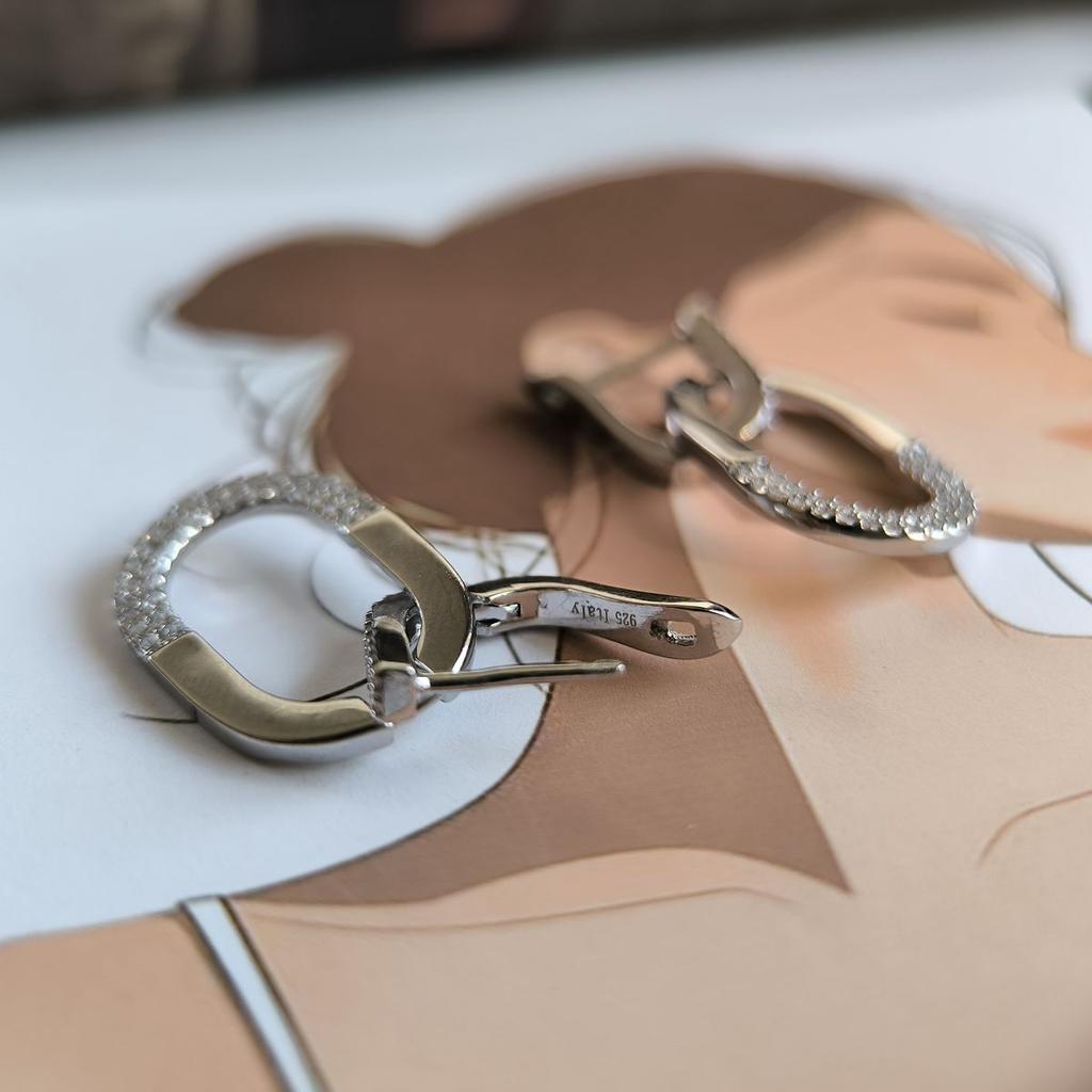 Silver Earrings with Cubic Zirkonia (2191841)