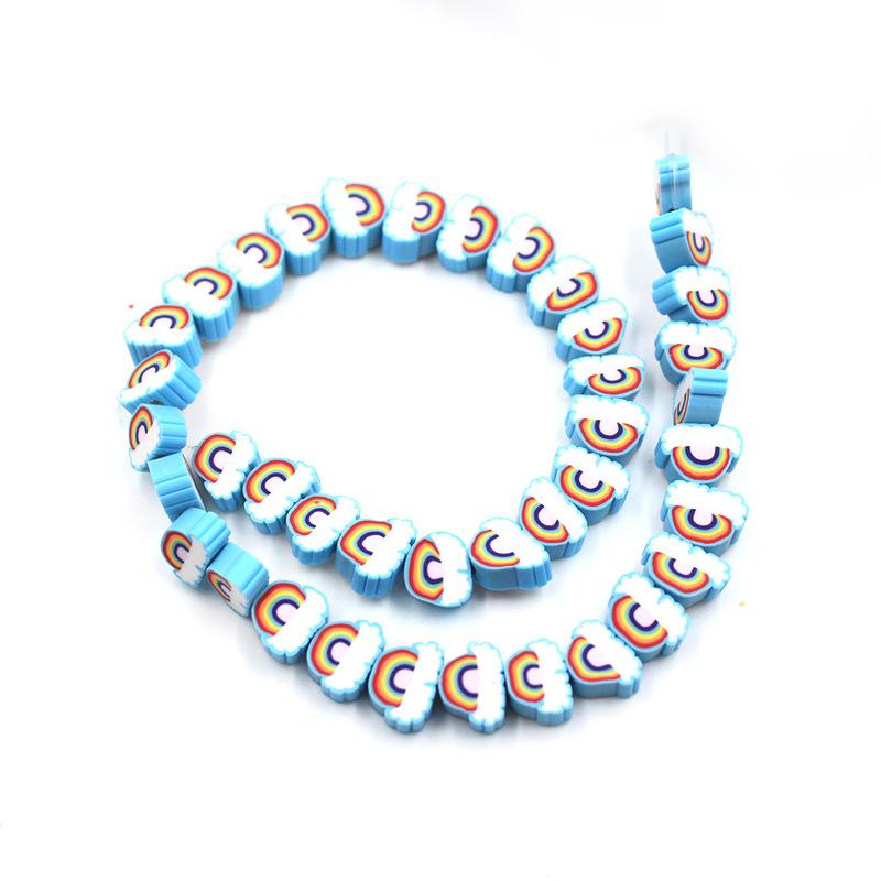Soft Pottery Beads Beaded Handmade Materials Diy Jewelry Accessories Mobile Phone Chain Bead Separation Mixed Color Soft Pottery Loose Beads