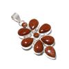 Natural Red Sunstone Moonstone Gemstone Pendant In 925 Sterling Silver - Handmade Flower Design, Perfect for Gifts, and Everyday Wear Jewelry Gifts