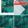 2D Flat Printing  2pcs Azure Blooms Creative Popular Curtains Prints Light Filtering Curtains Home Decor Suitable for Bedroom