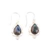 Labradorite Gemstone Earrings 925 Sterling Silver Handmade Jewelry Birthday Gift EE-163-34