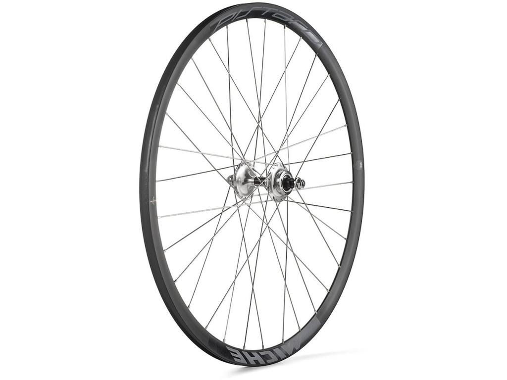MICHE Pistard Clincher Wheel for Piste Front and Rear Double Cutting Brake Not Compatible 700C-28H/28H Black/Silver