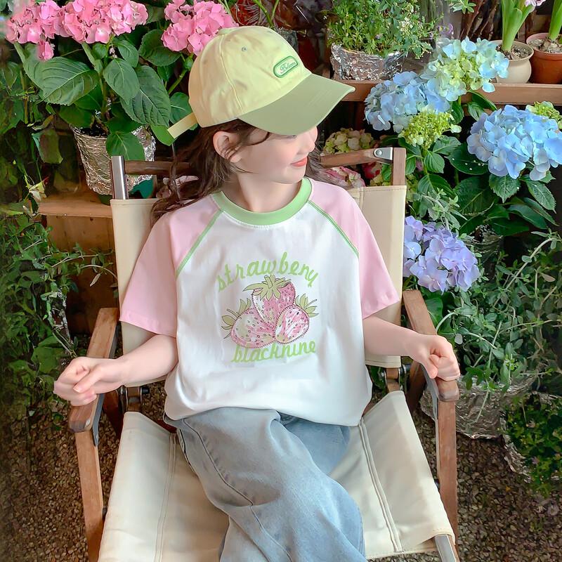 

Летняя футболка с коротким рукавом для девочек 160