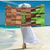 Personalized customized proof beach towel with Game Block Pixel World  pattern - soft, absorbent, quick-drying, perfect swimming, camping&bathing