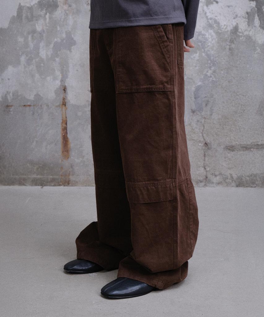 Daibeuin Washed Fatigue Pants (Brown)