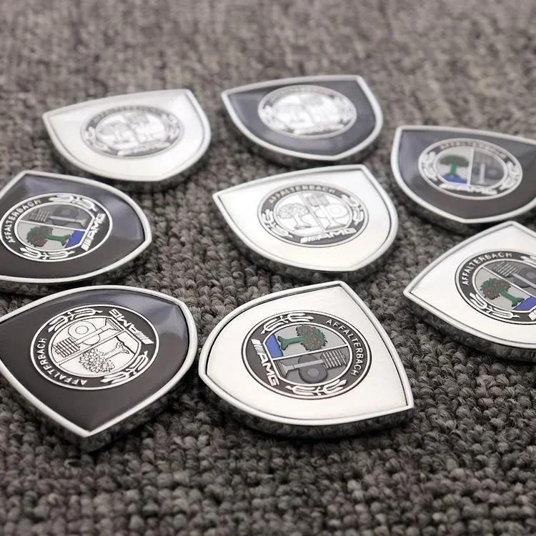 Jbfd2 2pcs Is Suitable for Mercedes-Benz AMG Badge W204 W213 W212 W205 W211 W176 C300 3D Stereo Metal Window Logo Decorative Sticker.