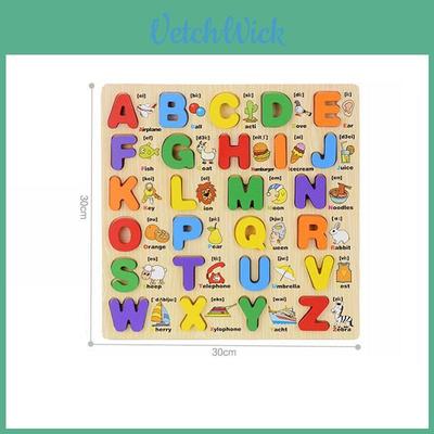 Quality Children Wooden Toy Alphabet Jigsaw Puzzle Educational Gift**
