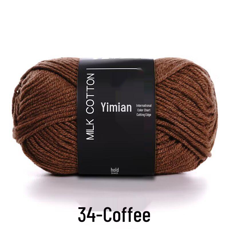 4-Ply Yimian Medium-Fine Milk Cotton Baby Yarn for Hand-Knitted DIY Projects