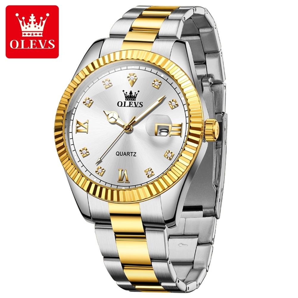 OLEVS 3623 Men's Watches Original Top Brand Luxury Quartz Watches for Man Auto Date Waterproof Luminous Gentleman's Wrist Watch